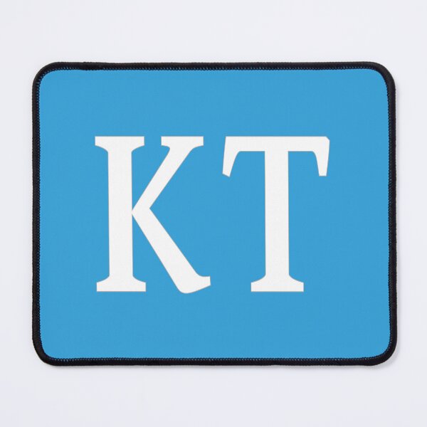 Item preview, KT Initials Monogram Elegant White Letters designed and sold by Jeallan Designs.