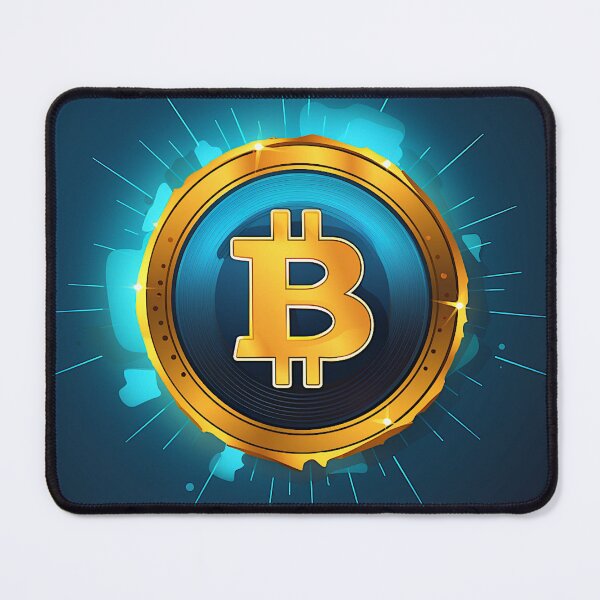 Item preview, GOLD AND BLUE BITCOIN LOGO designed and sold by infinitearte.
