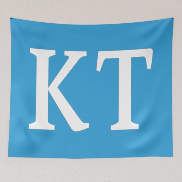 Item preview, KT Initials Monogram Elegant White Letters designed and sold by Jeallan Designs.