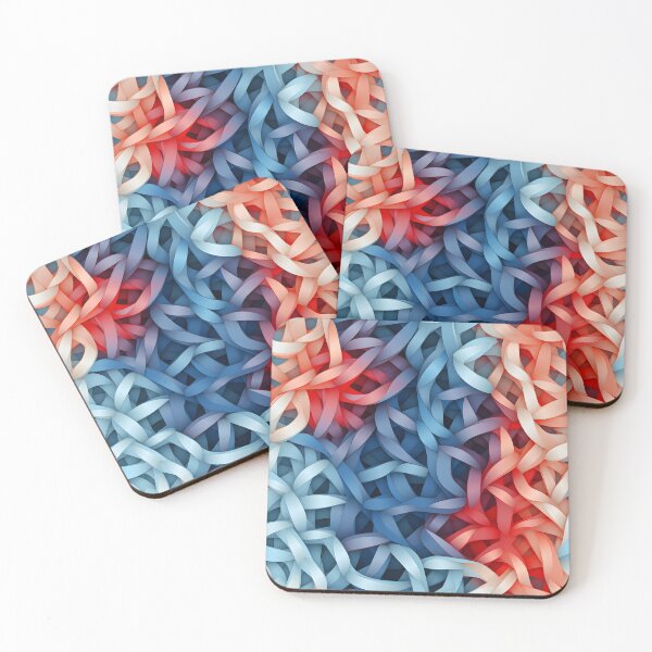 Item preview, Colorful Interwoven Ribbons Wallpaper designed and sold by VectorPlace.