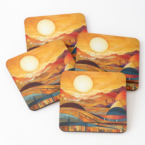 Artikelvorschau, Entdecken Sie "Simplistic & Minimalistic Vintage Sunset" Abstrakte Kunst entworfen und verkauft von ArtificialGenes.