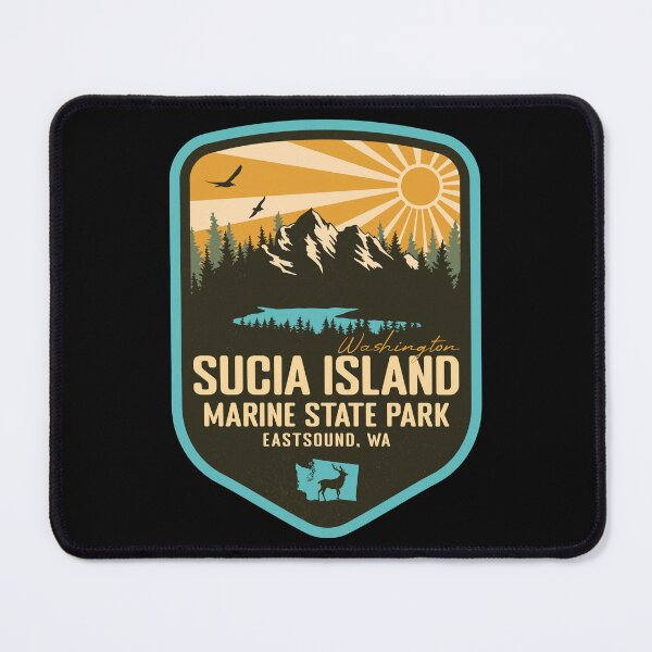 Item preview, Sucia Island Marine State Park Washington - WA Retro Badge Forest and Wilderness  designed and sold by mountainfad.