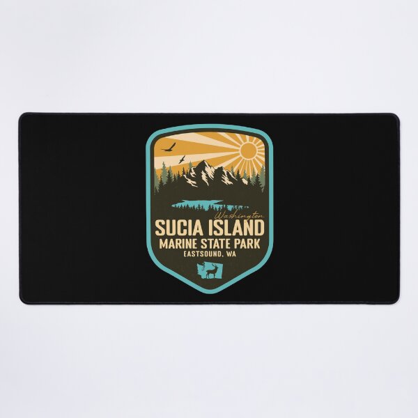 Item preview, Sucia Island Marine State Park Washington - WA Retro Badge Forest and Wilderness  designed and sold by mountainfad.