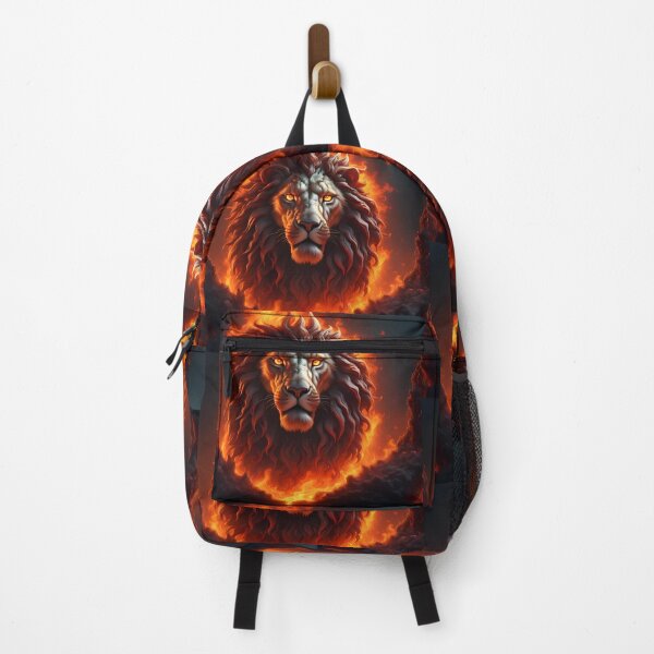 Item preview, Lion head surrounded by flames, sharp details designed and sold by Marcu Ioachim.