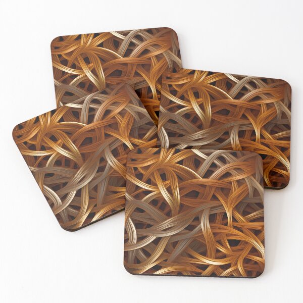 Item preview, Copper Woven Threads Wallpaper designed and sold by VectorPlace.
