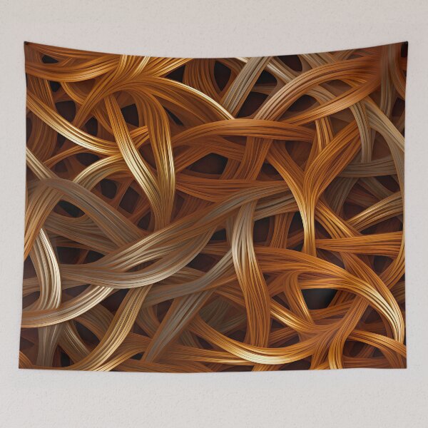 Item preview, Copper Woven Threads Wallpaper designed and sold by VectorPlace.