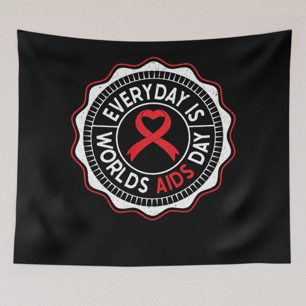 Item preview, Everyday Is World Aids Day HIV AIDS Awareness Red Ribbon designed and sold by defabiosofxs.