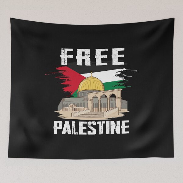 Item preview, Free Palestine Arabic support Palestine and Gaza Jerusalem Al aqsa mosque designed and sold by RaselStyleHub.