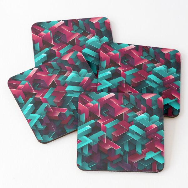 Item preview, 3D Geometric Maze Wallpaper designed and sold by VectorPlace.