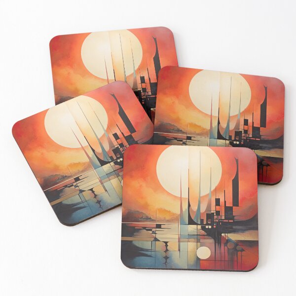 Item preview, Explore "Simplistic & Minimalistic Vintage Sunset" Abstract Art designed and sold by ArtificialGenes.