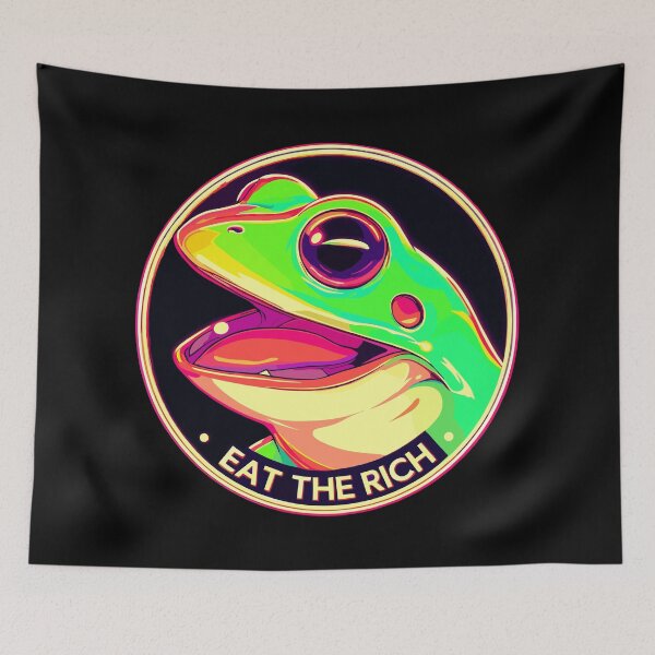 Item preview, Eat the Rich Frog designed and sold by TomFrontierArt.