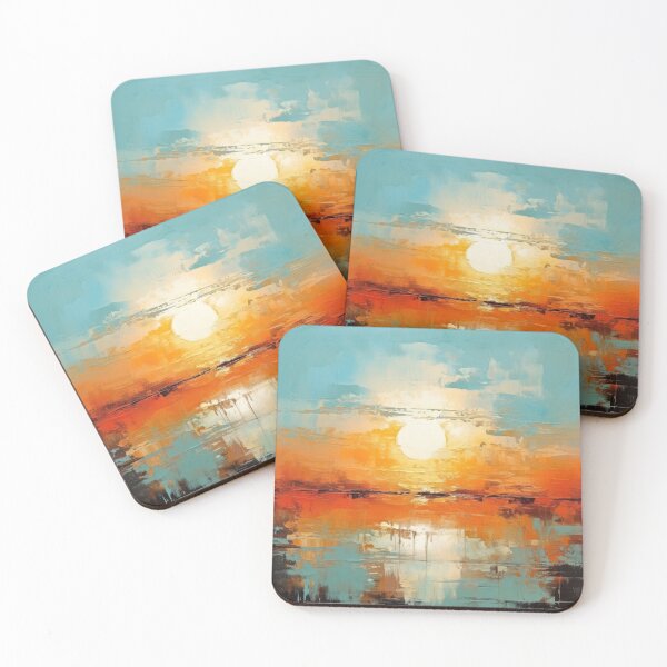 Artikelvorschau, Entdecken Sie "Simplistic & Minimalistic Vintage Sunset" Abstrakte Kunst entworfen und verkauft von ArtificialGenes.