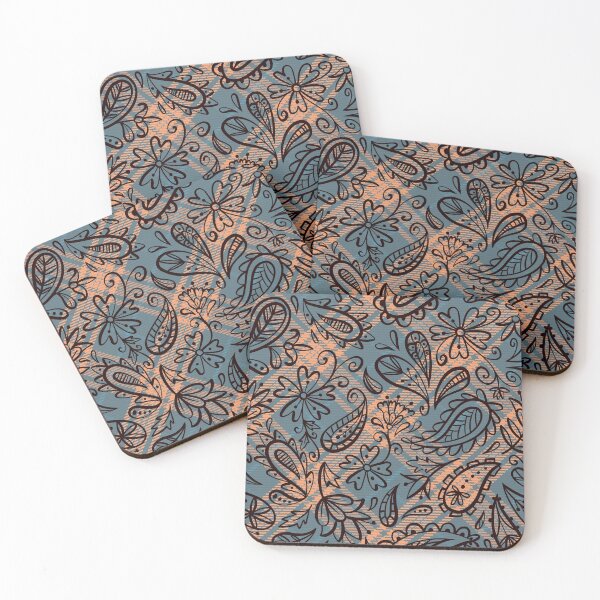 Item preview, Delicate Floral Plaid Seamless Pattern designed and sold by OrangeMG.