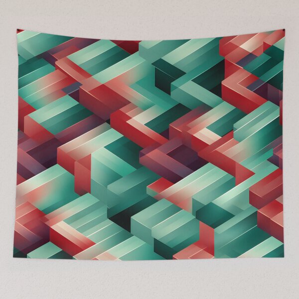 Item preview, Abstract 3D Geometric Interlace Wallpaper designed and sold by VectorPlace.