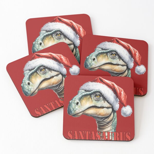 Item preview, Festive Brontosaurus: SANTASAURUS, Dino Tee designed and sold by leyfinder.