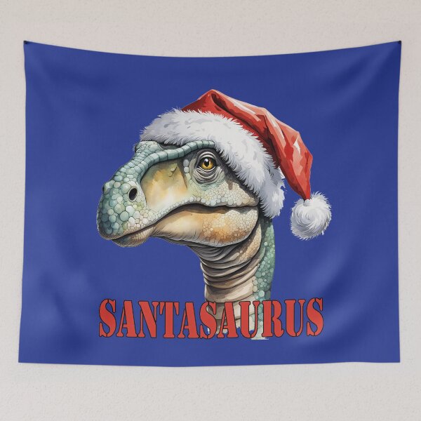 Item preview, Festive Brontosaurus: SANTASAURUS, Dino Tee designed and sold by leyfinder.