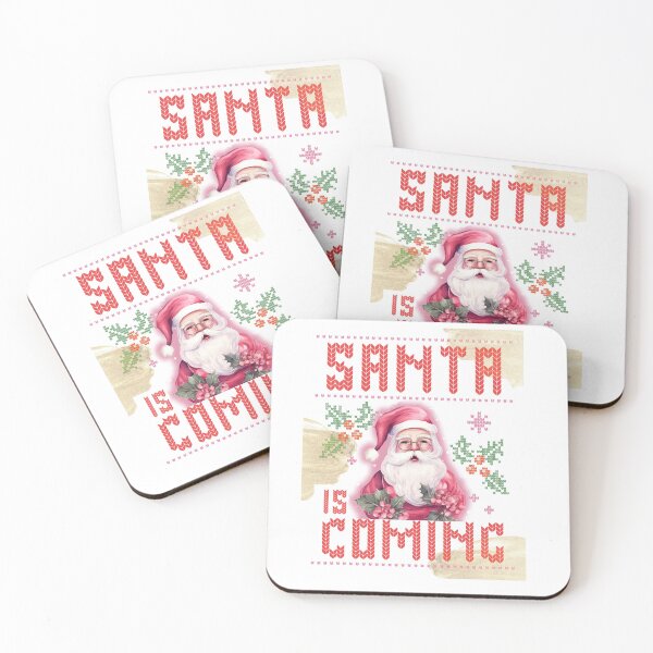 Item preview, Christmas Sweater Pink Santa Santa Claus Is Coming Pink Christmas Santa Claus Movie designed and sold by OliveAndSnow.