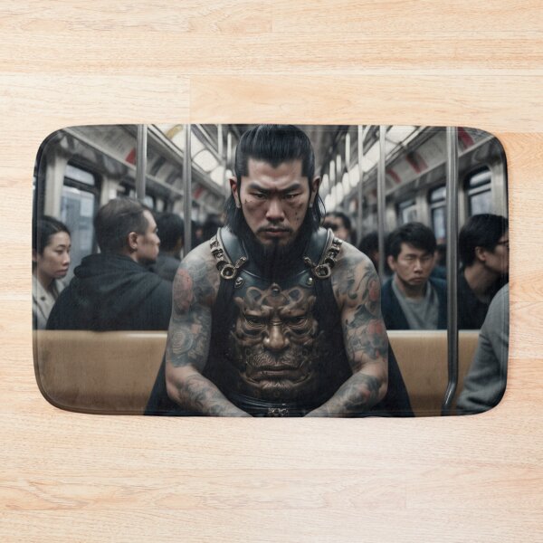 Item preview, Japanese Samurai on a tube train in Tokyo designed and sold by KALEIDOSCOPE UK.