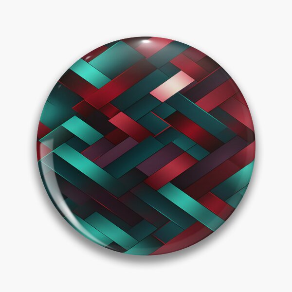 Item preview, Crimson and Teal Geometric Depth Wallpaper designed and sold by VectorPlace.