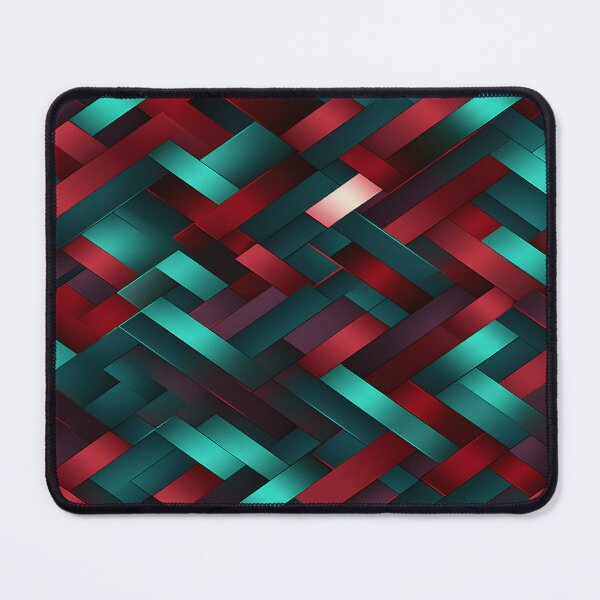 Item preview, Crimson and Teal Geometric Depth Wallpaper designed and sold by VectorPlace.
