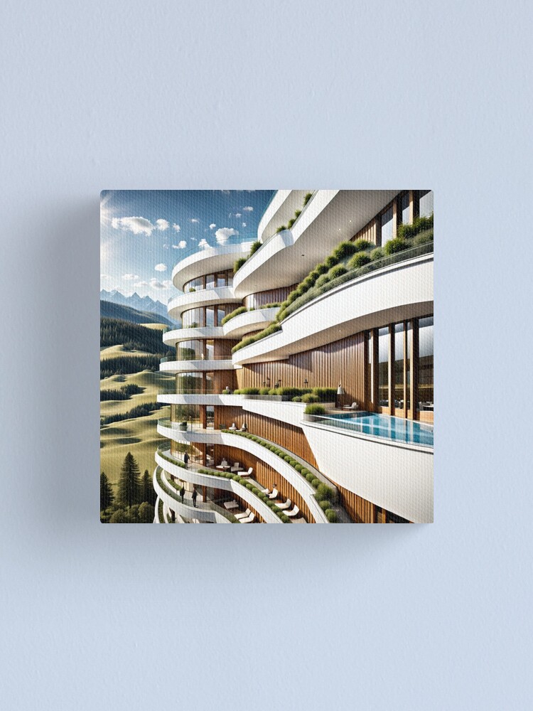 Thumbnail 2 von 3, Leinwanddruck, Hotel Alpenblick designt und verkauft von gastrodesign.