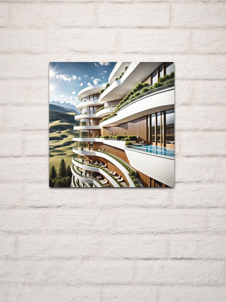 Thumbnail 2 von 4, Metallbild, Hotel Alpenblick designt und verkauft von gastrodesign.