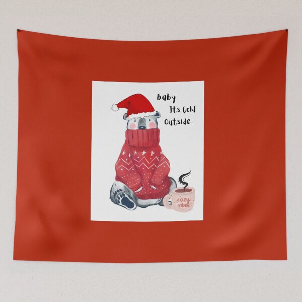 Item preview, Baby It's Cold Outside Polar Bear Print designed and sold by kirkytracy.