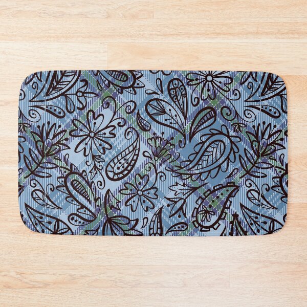 Item preview, Delicate Floral Plaid Seamless Pattern designed and sold by OrangeMG.