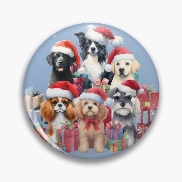 Item preview, Christmas Dog Party Watercolour designed and sold by barksandsqueaks.