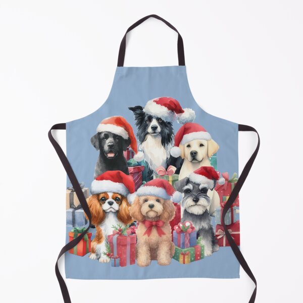 Item preview, Christmas Dog Party Watercolour designed and sold by barksandsqueaks.