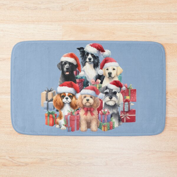 Item preview, Christmas Dog Party Watercolour designed and sold by barksandsqueaks.