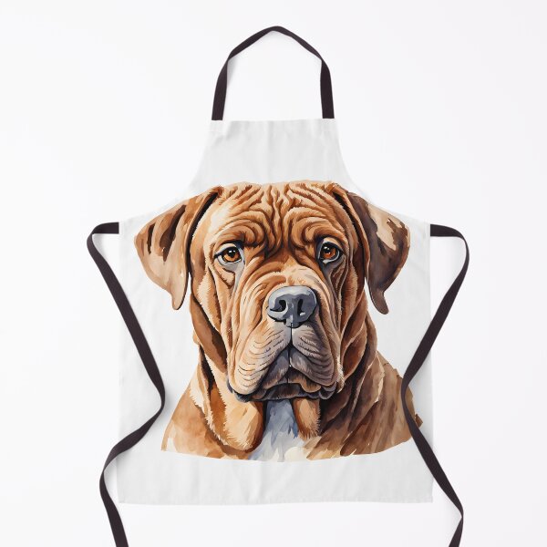 Item preview, Watercolor picture of a Dogue de Bordeaux Dog designed and sold by Petalandfur.