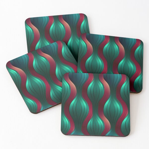 Item preview, Elegant Wavy Stripes Illusion Wallpaper designed and sold by VectorPlace.