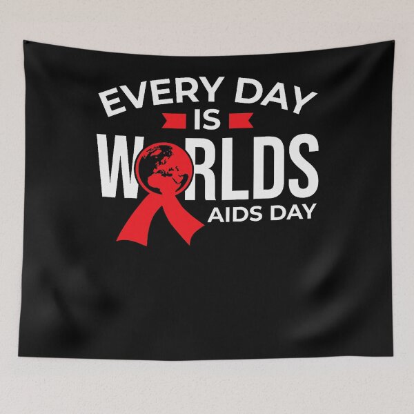 Item preview, Everyday Is World's AIDS Day HIV Awareness Red Ribbon designed and sold by defabiosofxs.