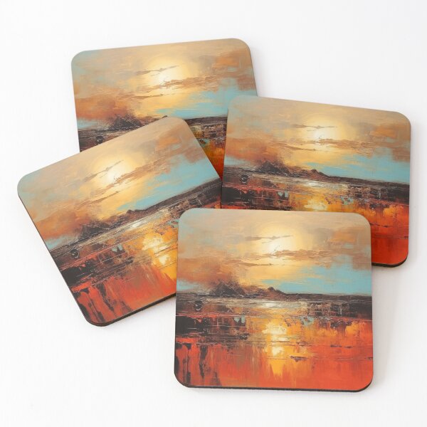 Item preview, Explore "Simplistic & Minimalistic Vintage Sunset" Abstract Art designed and sold by ArtificialGenes.