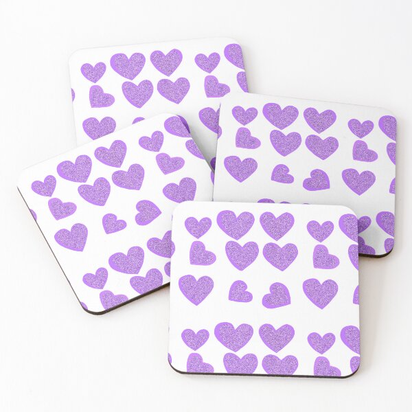 Item preview, Sparkling Glittery Purple Hearts designed and sold by Victoria Rose.