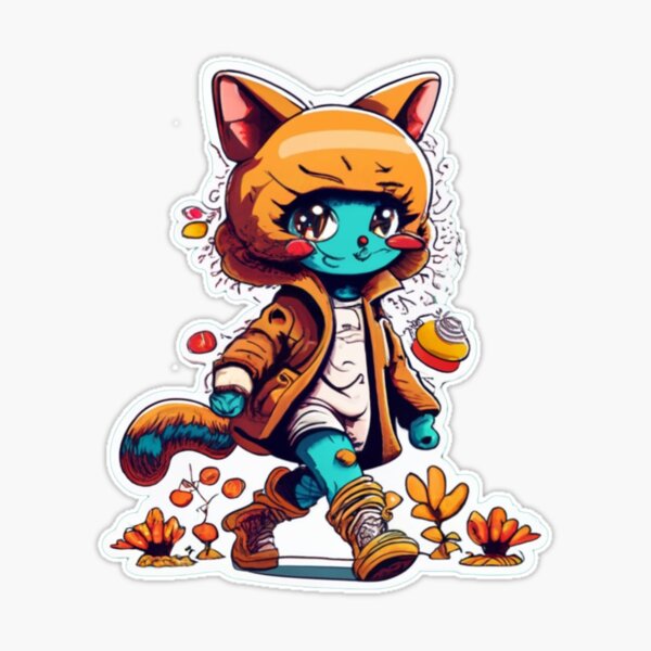 smurf cat Sticker for Sale by silverwolf946