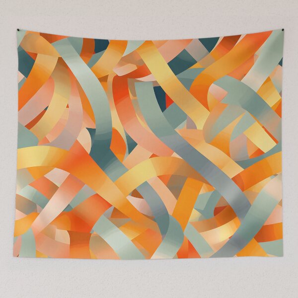 Item preview, Abstract Ribbon Weave Wallpaper designed and sold by VectorPlace.
