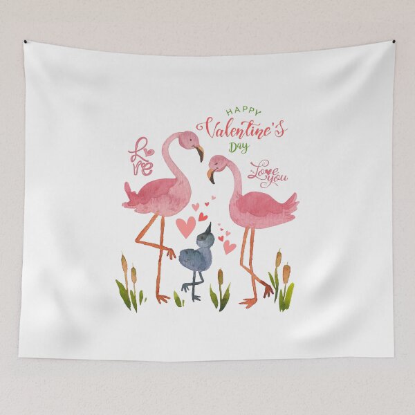 Item preview, Pink flamingoes Valentines day designed and sold by Rbnano.