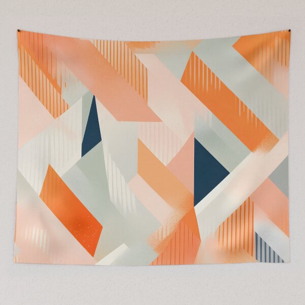 Item preview, Geometric Abstract Triangular Mosaic Wallpaper designed and sold by VectorPlace.