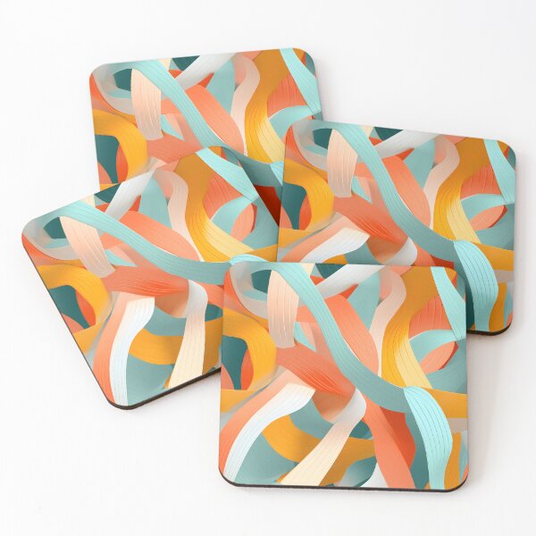 Item preview, Vibrant Twisting Ribbon Art Wallpaper designed and sold by VectorPlace.