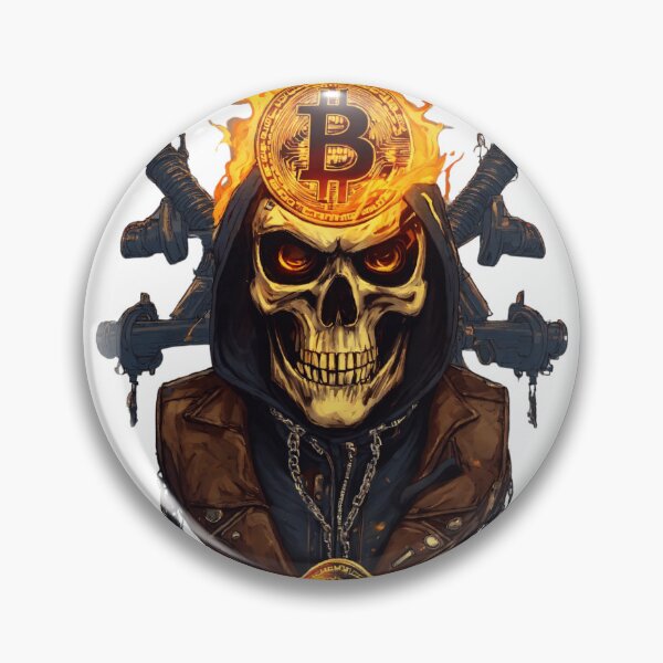 Item preview, Ghost Rider with Bitcoin eyes designed and sold by TrendiKloset.