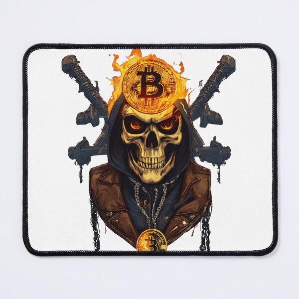 Item preview, Ghost Rider with Bitcoin eyes designed and sold by TrendiKloset.