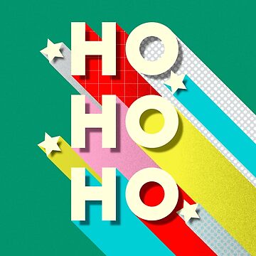 Aperçu de l'œuvre HO HO HO Typographie de Noël de ShowMeMars