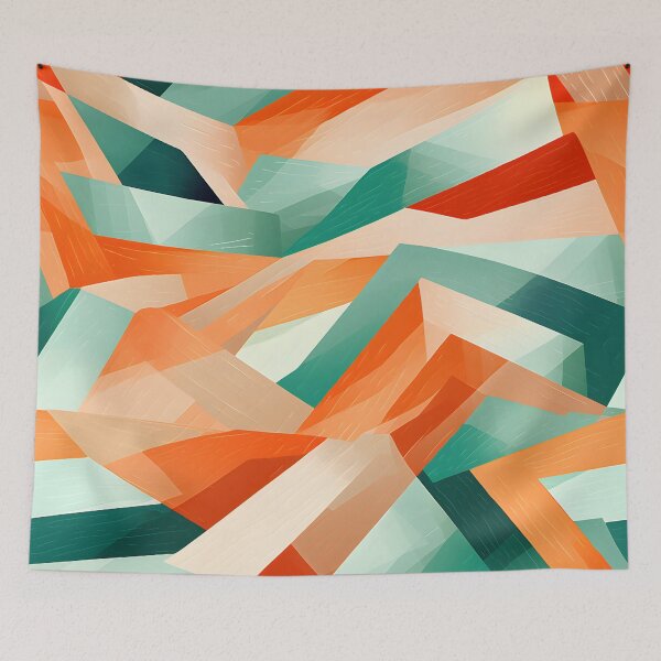Item preview, Modern Geometric Shapes Collage Wallpaper designed and sold by VectorPlace.