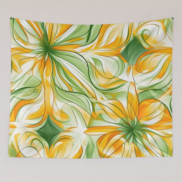 Item preview, Floral Swirls Abstract Wallpaper designed and sold by VectorPlace.
