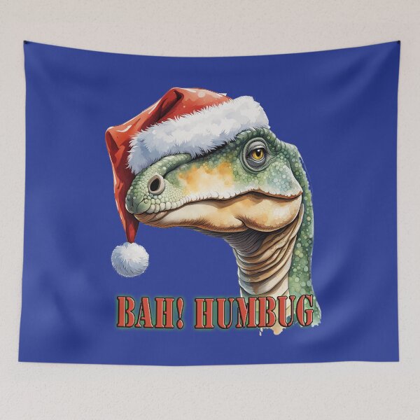 Item preview, Bah! Humbug Brontosaurus: SANTASAURUS Christmas Tee designed and sold by leyfinder.