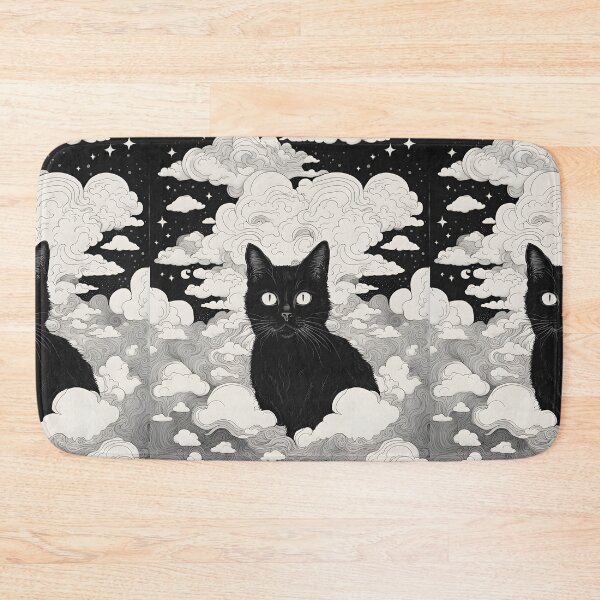 Item preview, Black Cat art retro vintage colorful sunset  designed and sold by Catophile.