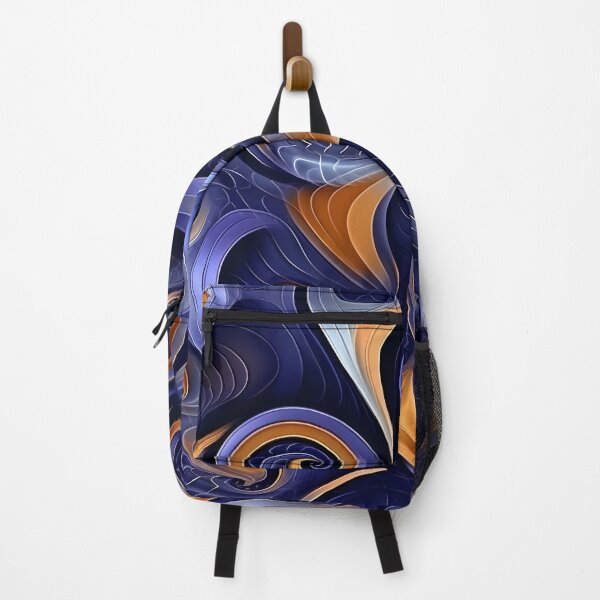 Item preview, Sapphire and Gold Swirls Abstract Wallpaper designed and sold by VectorPlace.