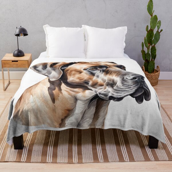 Item preview, Watercolor picture of a Great Dane Dog designed and sold by Petalandfur.